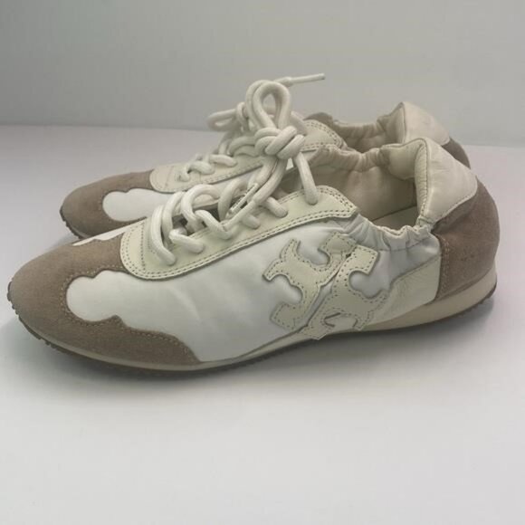 New Story Display Tory Burch Tory Sneaker Woman   WHITE/ NEW IVORY, Size 55 M - Picture 1 of 10